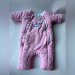 Baby Merlin’s Magic Sleepsuit Pink Fleece – Size Small (3–6 Month /12–18 pounds)